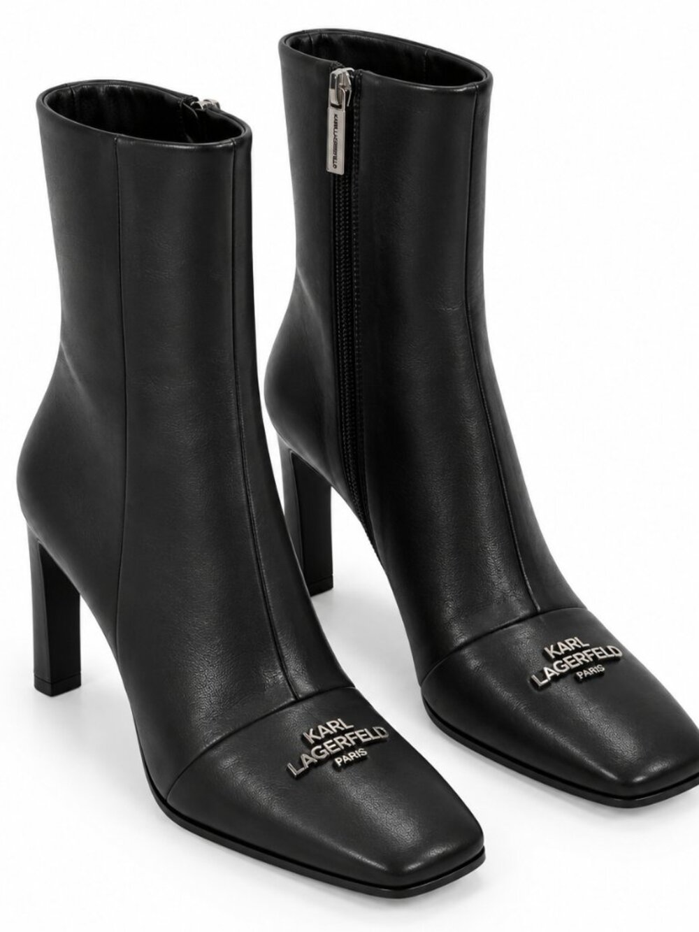 Karl Lagerfeld Paris Vica Heeled Bootie - Black - New